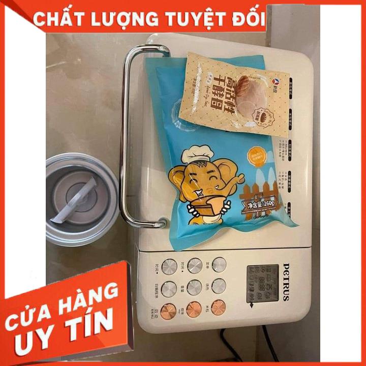 [Có sẵn] Máy làm bánh mì tự động, máy làm bánh tại nhà Petrus 8855GR/8860 - Có rắc hạt tự động KÈM QUÀ TẶNG