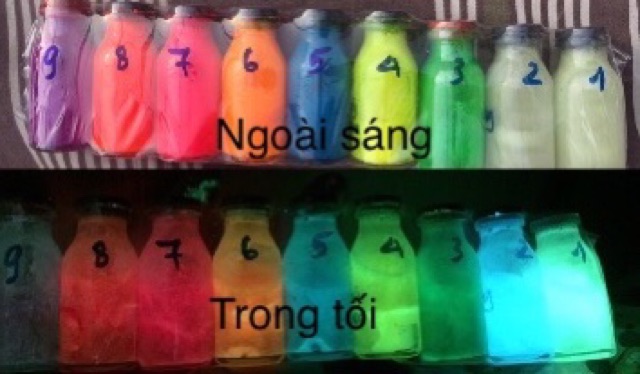 Bột màu  dạ quang phát sáng trong đêm gói 10 gr