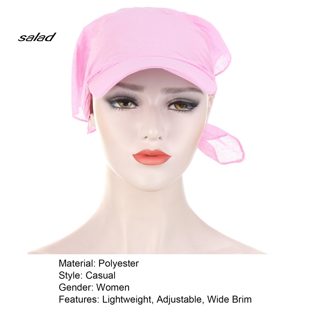 Mũ Turban Vành Rộng Thoáng Khí Chống Nắng Thời Trang