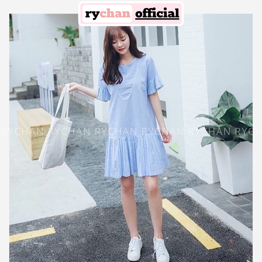Đầm Nữ Đi Chơi Họa Tiết Caro Hot Hit Cổ Tròn Phối Ren V Đuôi Xếp Li Trẻ Trung Năng Động [ẢNH THẬT CUỐI] - DX9938