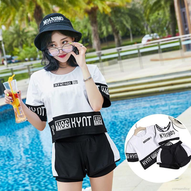 Bộ Đồ Bơi 3 Mảnh Tôn Dáng Che Bụng Phong Cách Hàn Quốc Thời Trang Cho Nữ | BigBuy360 - bigbuy360.vn