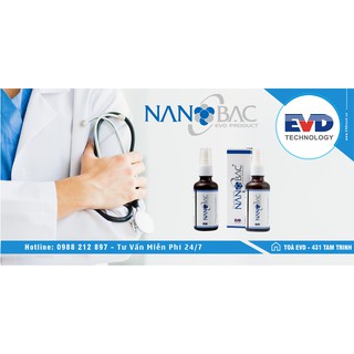 Xịt sát khuẩn hầu họng, khử mùi hôi miệng nanobac - evd