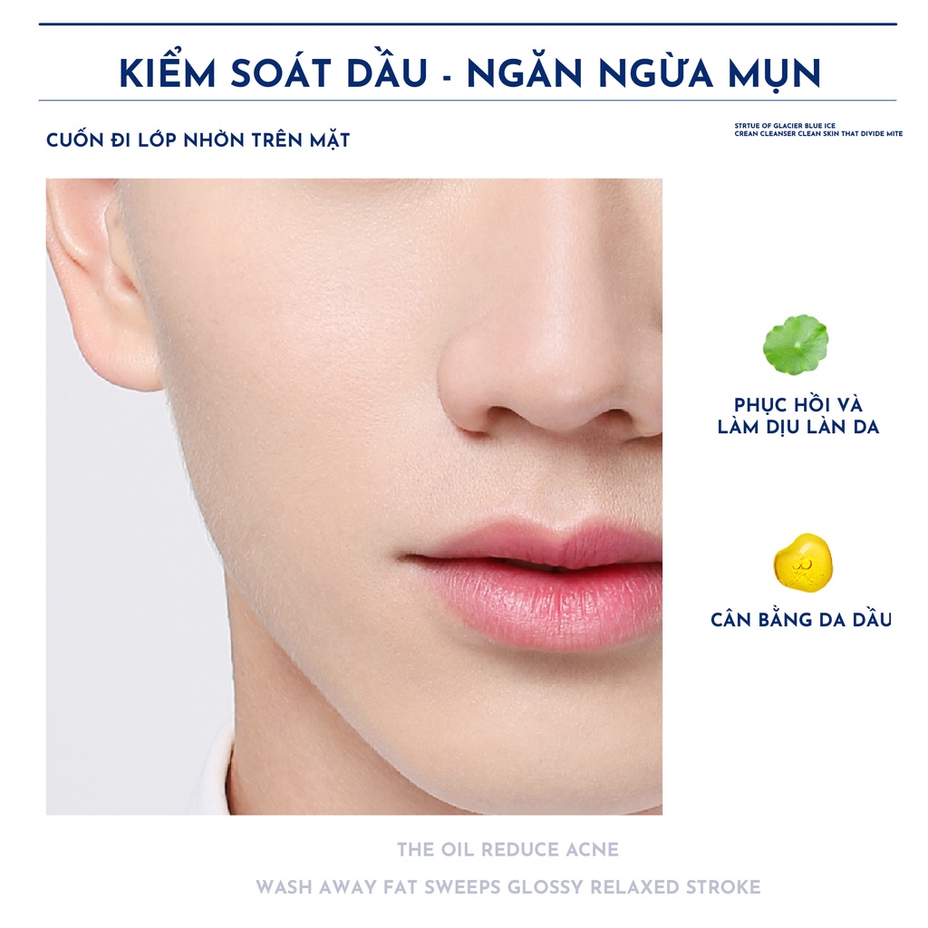 Sữa Rửa Mặt Dành Cho Nam  Ice Mud BLUEMAN - Làm Sạch Dầu Và Bã Nhờn 170ml