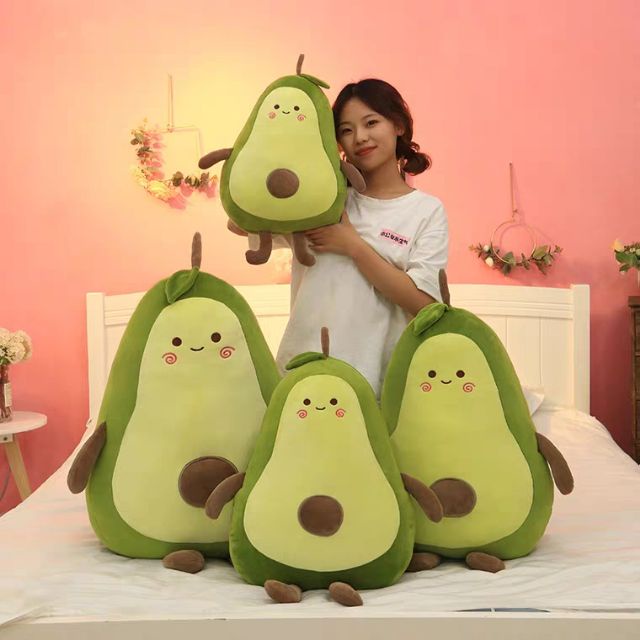 Gấu bông quả bơ nhồi bông êm mịn dễ thương, quả bơ nhồi bông, trái bơ nhồi bông, gối ôm quả bơ làm gối ôm cho bé