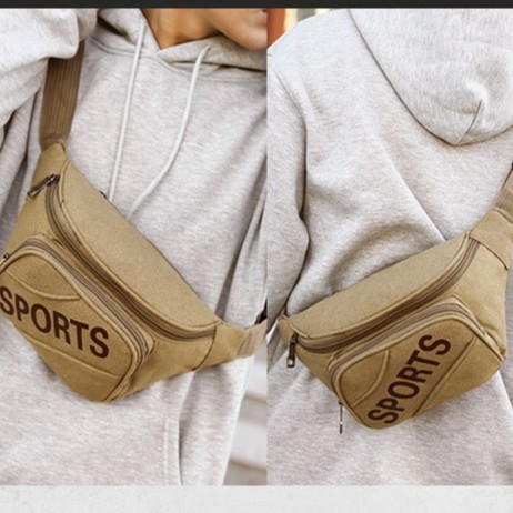 Túi đeo nam🎁FREESHIP🎁giảm 30k nhập [TUIVINAM]  túi đeo hông sport vàng | BigBuy360 - bigbuy360.vn