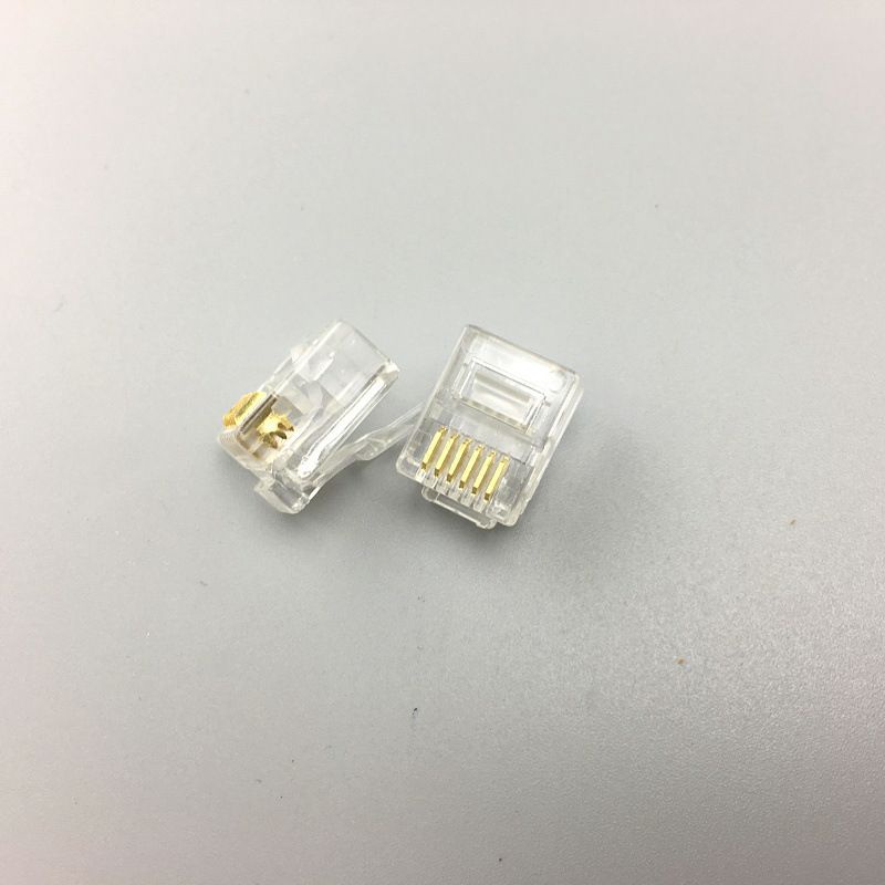 Hạt điện thoại RJ12 , đầu bấm dây điện thoại 6 chân RJ12