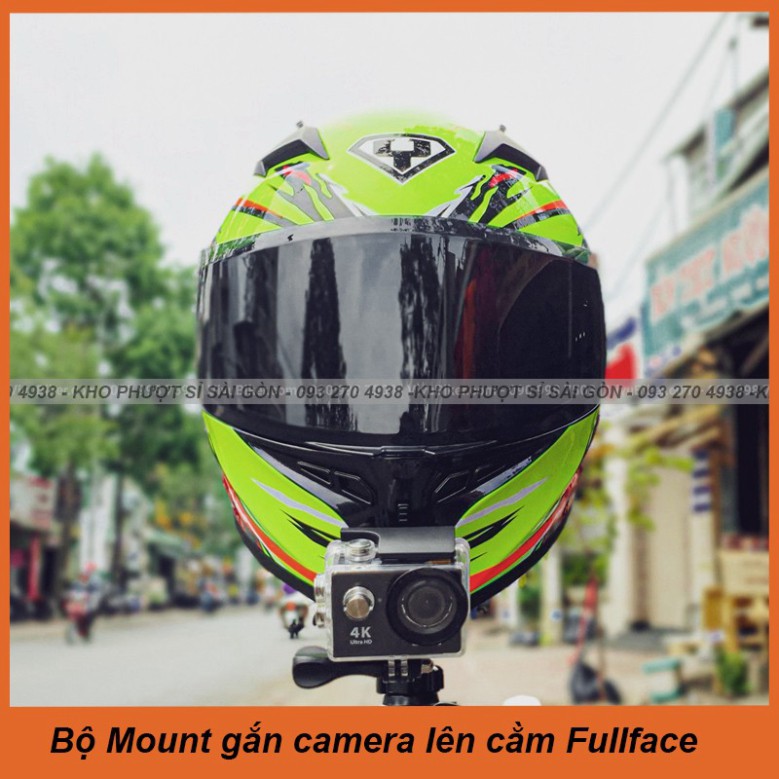 HOT-  Mount gắn cằm camera cho mũ bảo hiểm Fullface cằm nhọn - Pat gắn cằm cho fullface