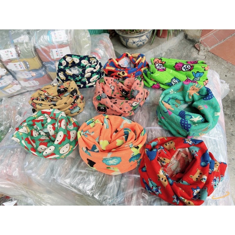 Khăn ống cotton len cho bé