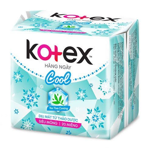Băng vệ sinh Kotex Thảo Dược Cool (Mỏng cánh / Đêm / Hàng ngày)