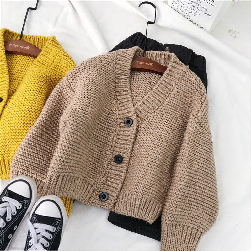 Mới Áo khoác len cardigan thời trang xuân thu cho bé gái