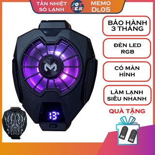 Quạt tản nhiệt điện thoại sò lạnh Memo Dl05 siêu mát có đèn led rgb, hiển thị nhiệt độ, lạnh như black shark