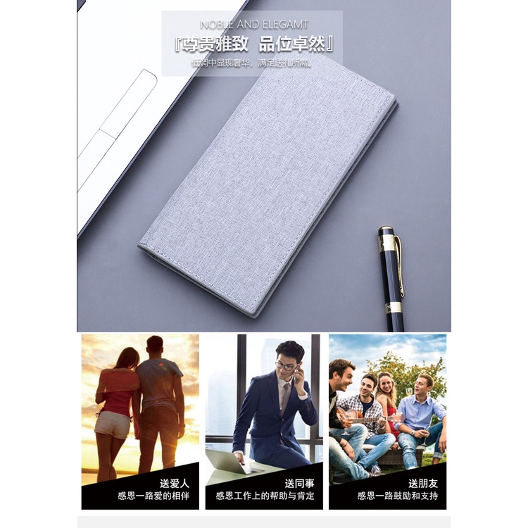 Ví dài vải oxford canvas thiết kế cá tính tùy chọn màu sắc cho nam