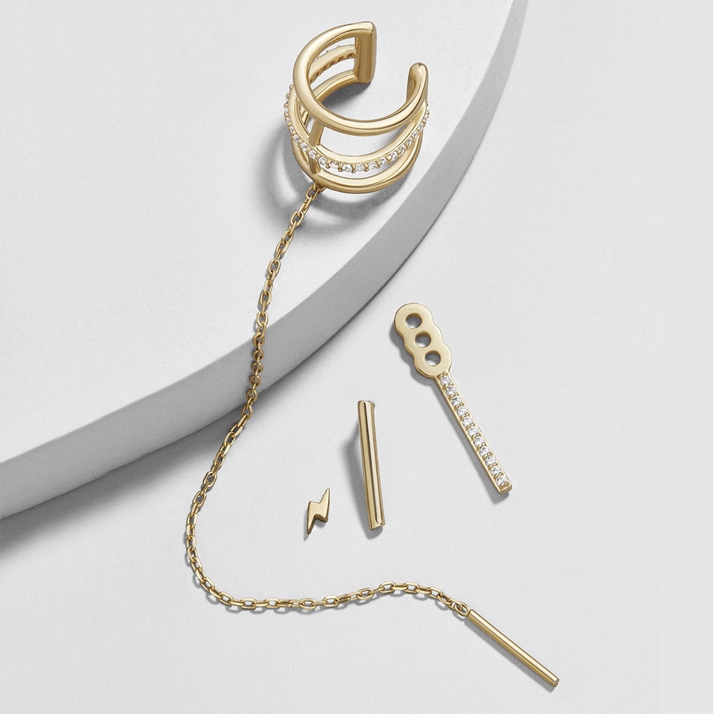 Khuyên Tai Nam Nữ Mạ Bạc Đính Đá Thời Trang