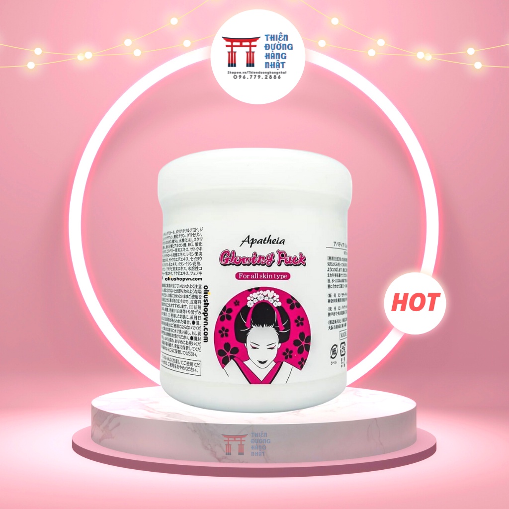 Kem Ủ trắng body cô gái Nhật GLOWING PACK 500gr ủ trắng mạnh mẽ an toàn (Date 2024) - Mẫu mới có màng co bên ngoài