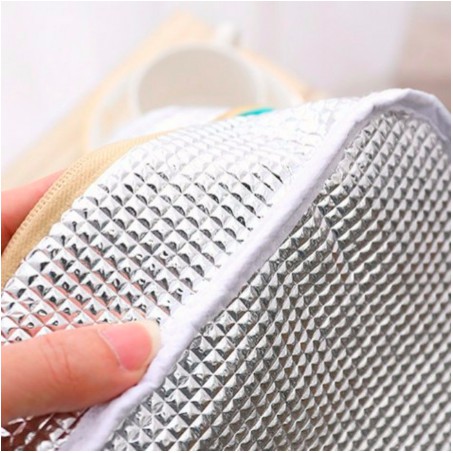 Túi đựng cơm lớp lót nhôm giữ nhiệt phong cách Nhật Bản (size 21x12x19cm)