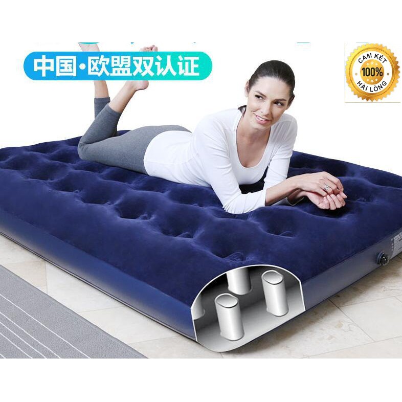 Đệm Hơi-Nệm hơi Cao Cấp Bestway cỡ 203*180*22CM Tặng 1 Bơm điện.