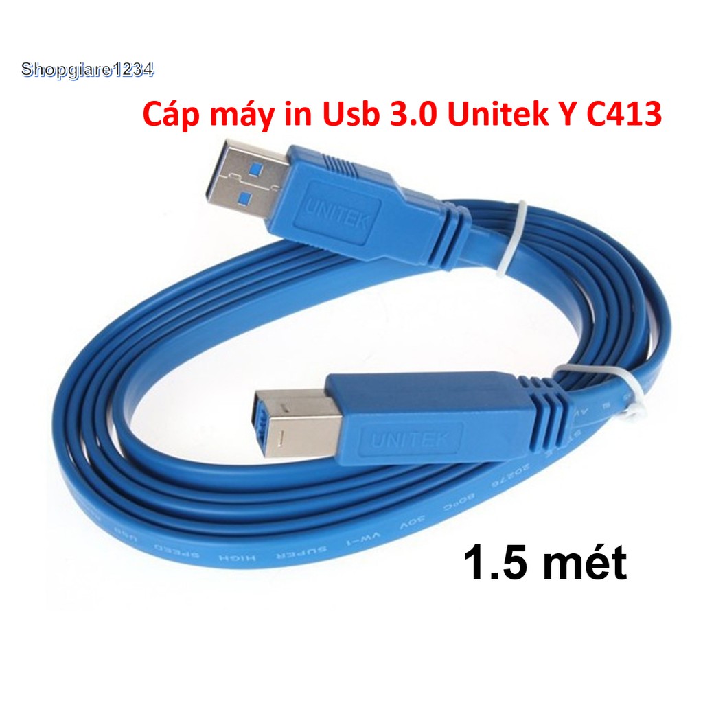 Cáp máy in 1.5m cổng Usb 3.0 Unitek YC413 | WebRaoVat - webraovat.net.vn