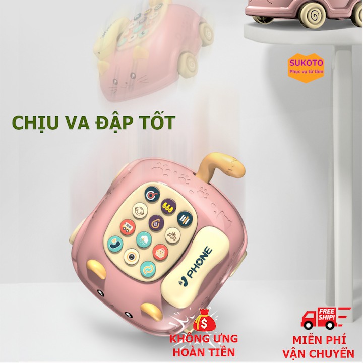 Điện thoại ô tô đồ chơi 2 trong 1 cho bé