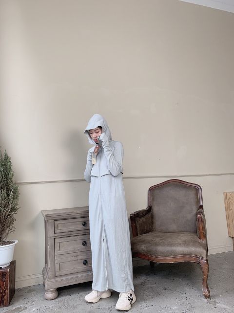 Áo chống nắng nữ toàn thân hàng xuất xịn 1 lớp che nắng toàn thân chất vải chống tia uv | BigBuy360 - bigbuy360.vn