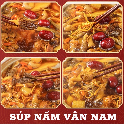 Súp nấm Vân Nam đủ màu sắc