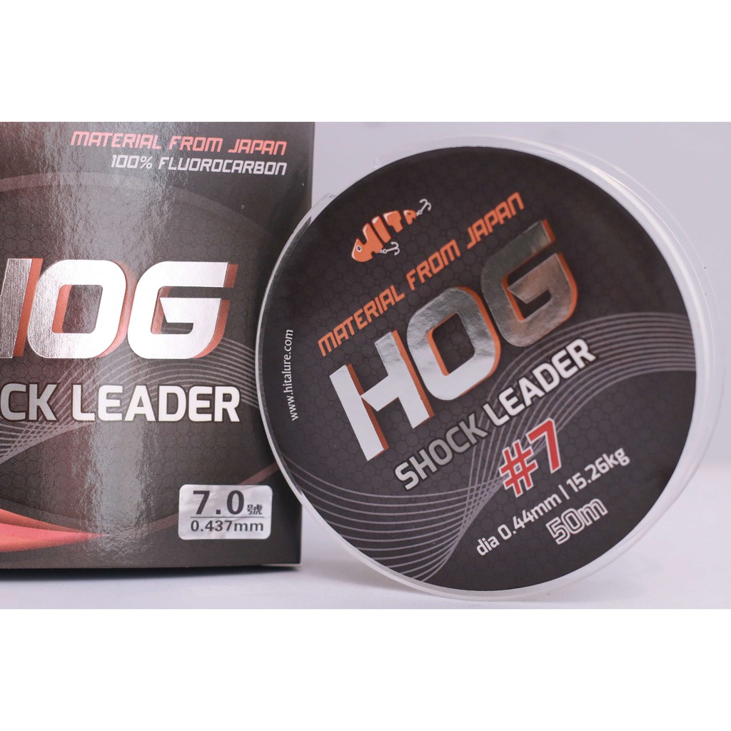 Dây Shock Leader Fluoro Carbon chất lượng cao HOG Hirushima 50m HKN Fishing