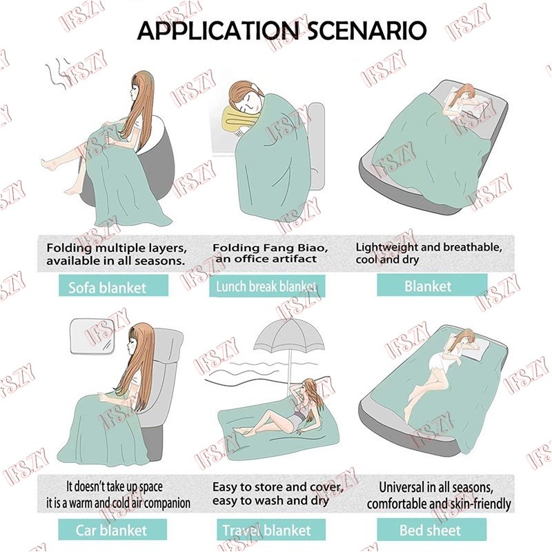 Zeenunew Chăn flannel Điều Hòa Không Khí 4 Kích Thước In Hình Thái Lan zee pruk & nunew chawarin
