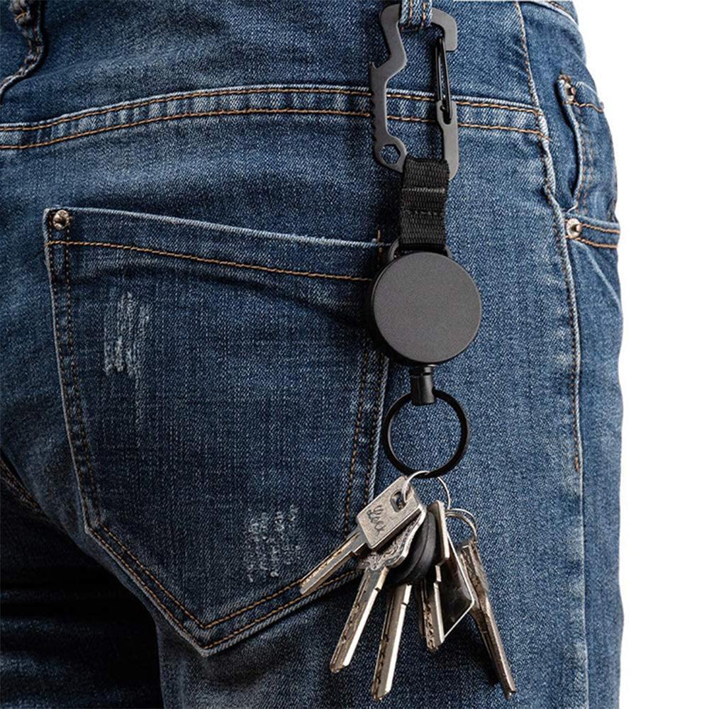 Giá Đỡ Thẻ ID / Thẻ ID Đa Năng Gắn Móc Khóa Có Thể Thu Gọn
