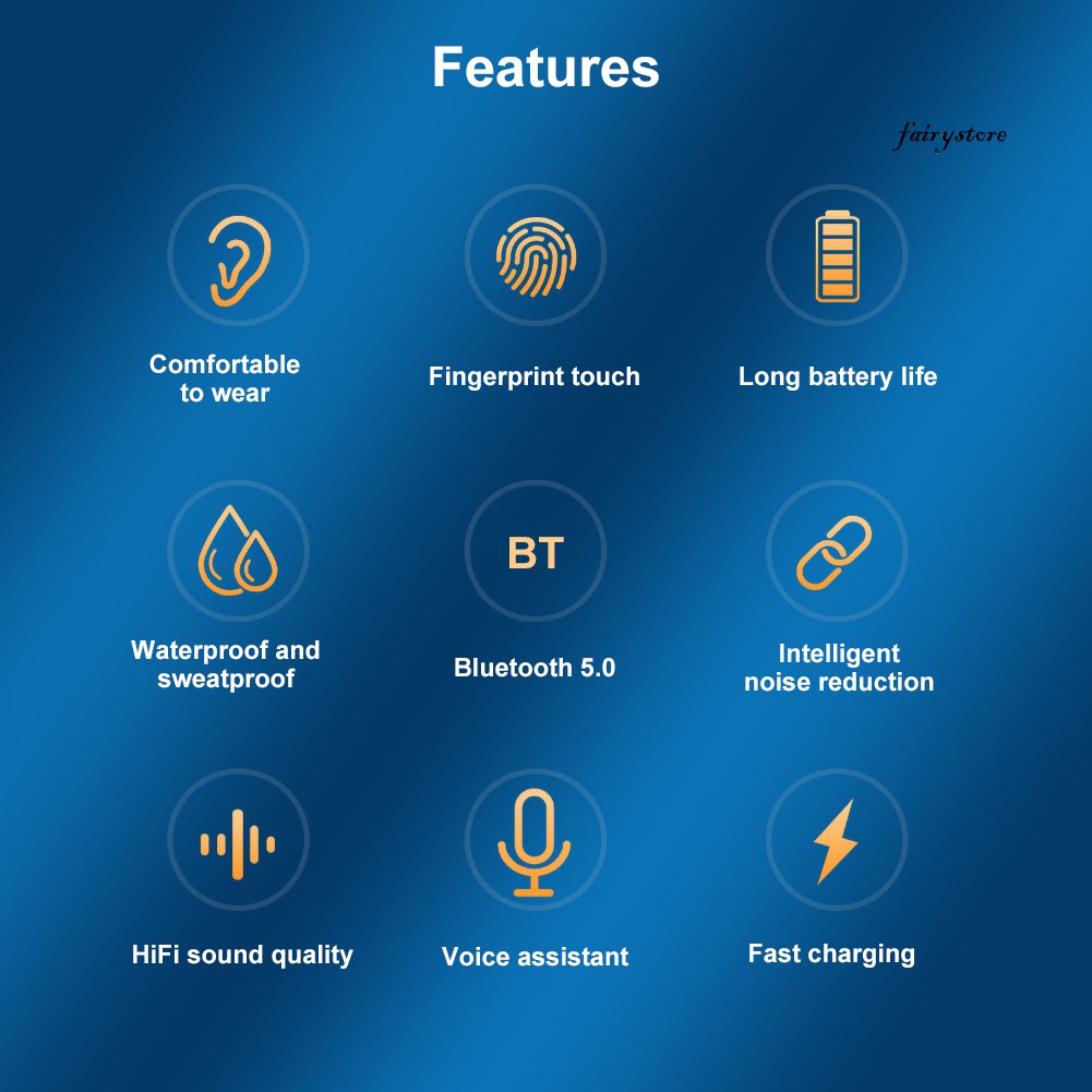 Tai Nghe Bluetooth 5.0 Không Dây Fs + A1 Tws Chống Nước Cảm Ứng Thông Minh Kèm Mic
