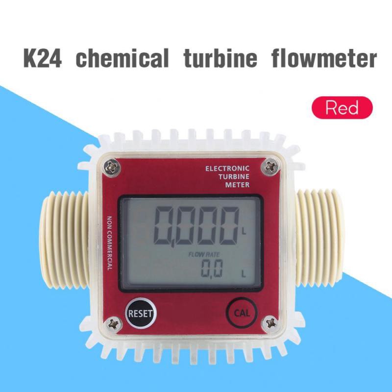 Đồng hồ đo lưu lượng nhiên liệu diesel kỹ thuật số K24 Turbine cho nước hóa chất 2 màu