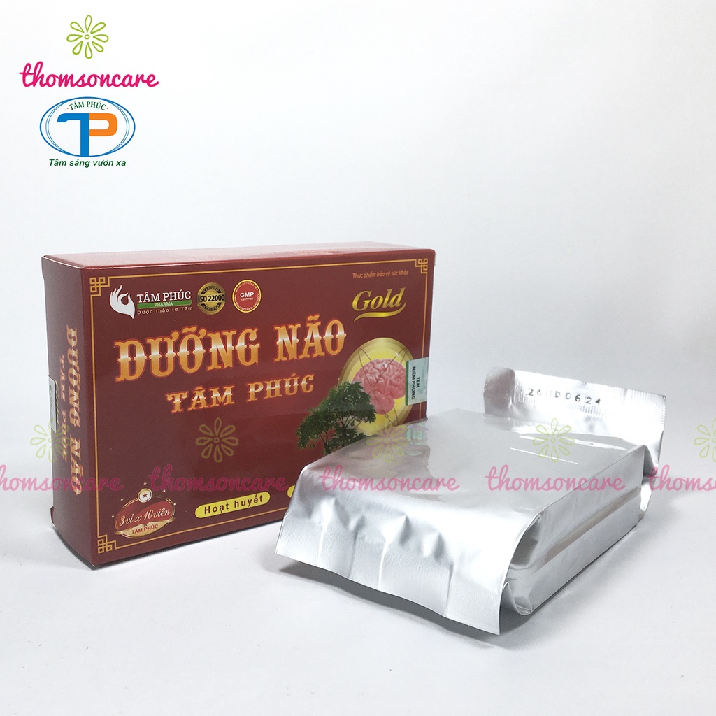 Dưỡng não Tâm Phúc - hỗ trợ tuần hoàn não, giúp ngủ ngon từ Maige, Cao đinh lăng và đan sâm