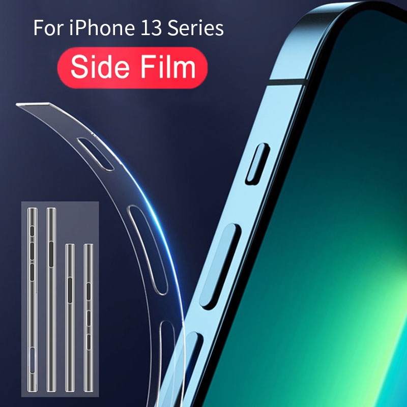 1 bộ Miếng dán bảo vệ khung điện thoại từ PPF AG dẻo trong suốt chống vân tay cho For iPhone 13 12 14 15 Pro Max 13 12 Mini / 14 15 Plus