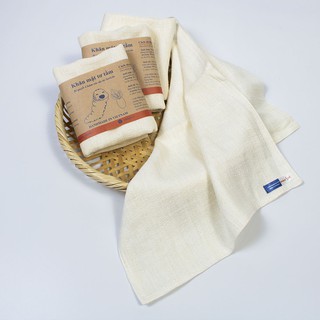 Khăn mặt tơ tằm tự nhiên KHÁNG KHUẨN 2 lớp cho người lớn kích thước 30x40 cm