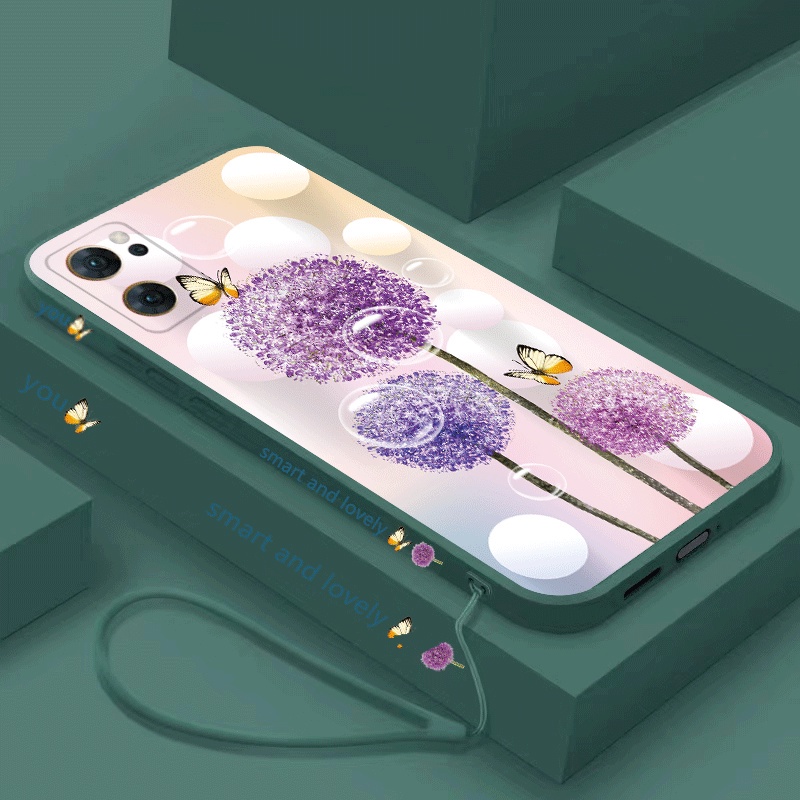 Ốp Điện Thoại Silicon Dẻo Họa Tiết Hoa Bồ Công Anh Sang Trọng Cho OPPO Reno 8 Pro 7 Pro 5G 8Z 7Z reno7Z 5G