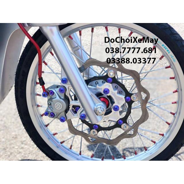 Ốc đĩa dĩa titan 8li25 chuẩn GR5 đầu mỏng gắn thông dụng tất cả các loại xe Yamaha Honda Suzuki Kawasaki . DoChoiXeMay