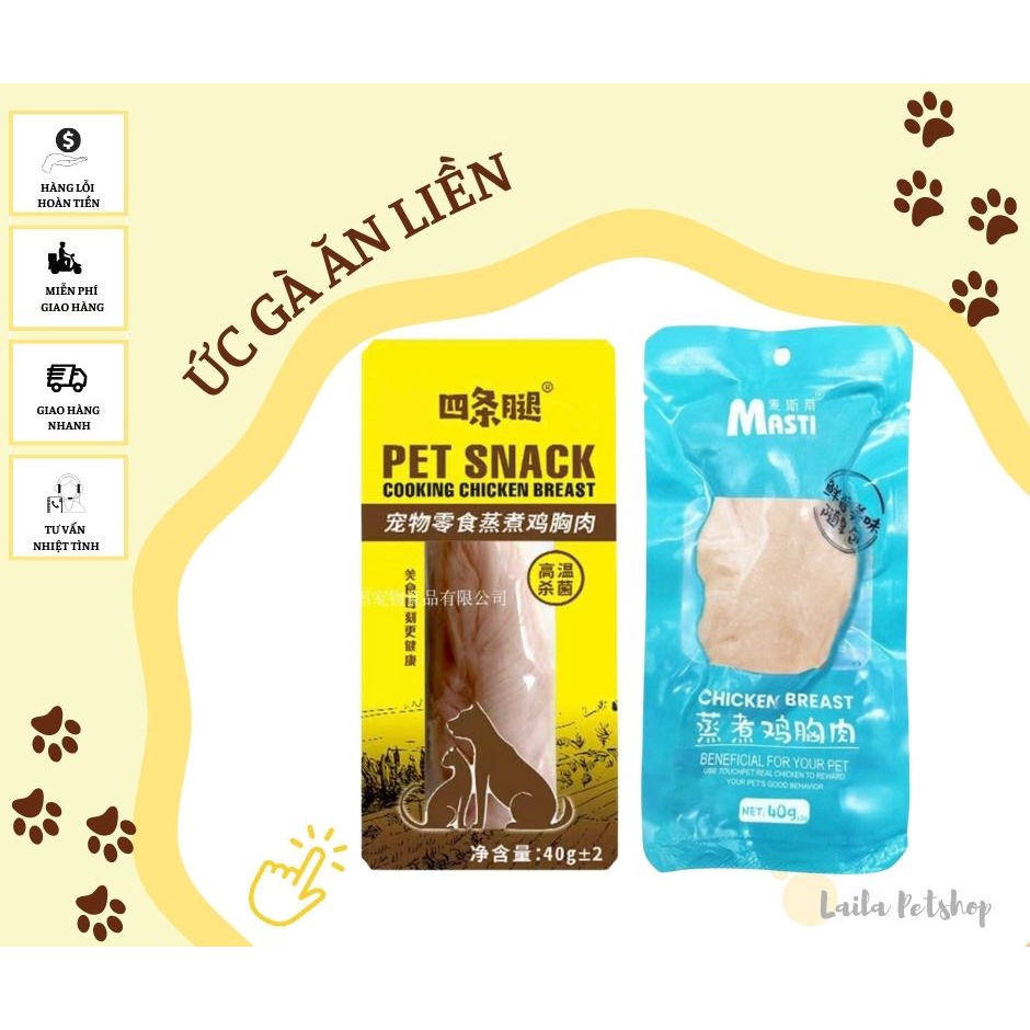 Ức Gà Ăn liền Masti và Pet Snack cho chó mèo