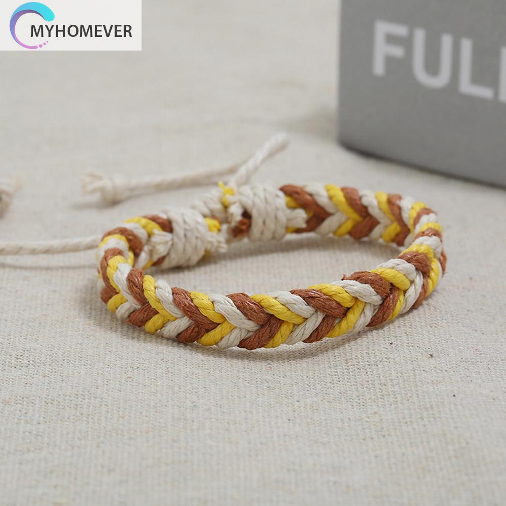 Vòng tay dây bện nhiều màu sắc phong cách dân tộc