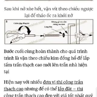 vít nở thạch cao 6m,túi 100 cái