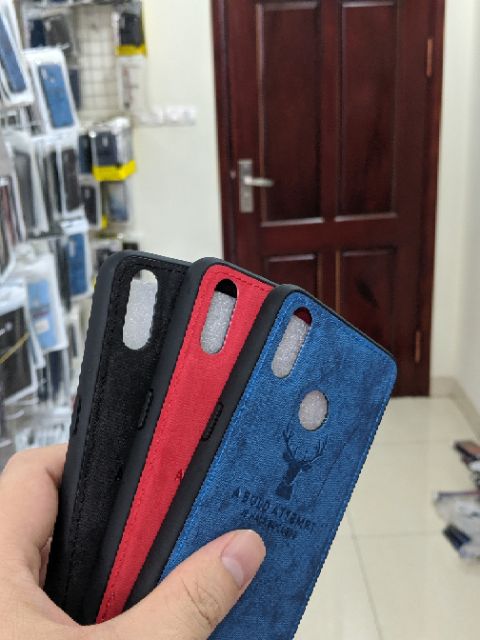 Ốp lưng Oppo Realme Q2 / V5 / Realme 3 Pro chống sốc vải đầu hươu cao cấp