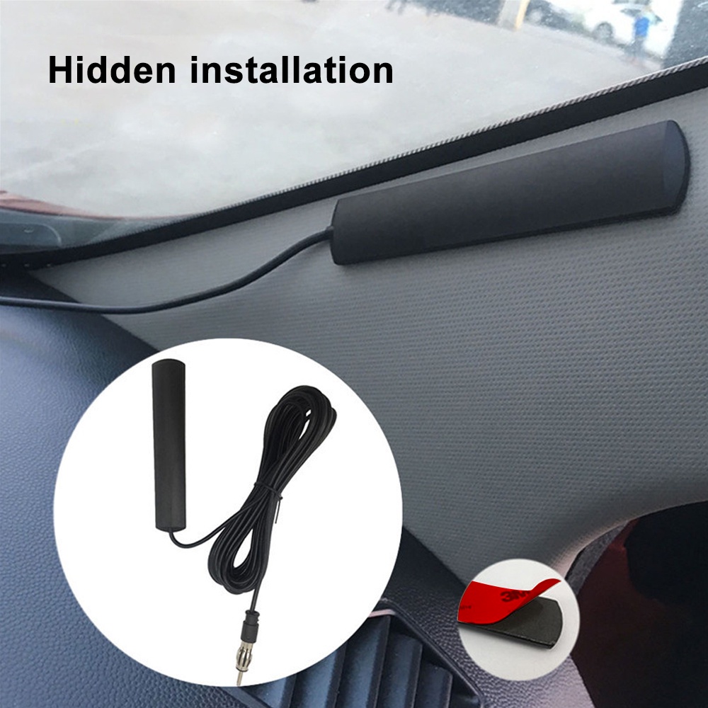 Anten khuếch đại tín hiệu radio PECHAM Ant-309 85-112MHZ 5M màu đen kèm dây cáp dành cho xe hơi