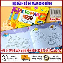 Tô Màu Sáng Tạo 9999 Hình Ảnh Song Ngữ Cho Bé Nhiều Chủ Đề 160 Trang