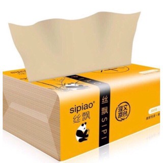 Gói 300 tờ giấy ăn gấu trúc SIPIAO 3 lớp cao cấp siêu dai, siêu thấm hút