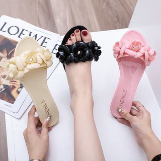 DÉP LÊ, DÉP QUAI NGANG CHO NỮ HÌNH HOA MAI, CHẤT LIỆU NHỰA DẺO SIÊU SANG, DÉP THỜI TRANG NỮ