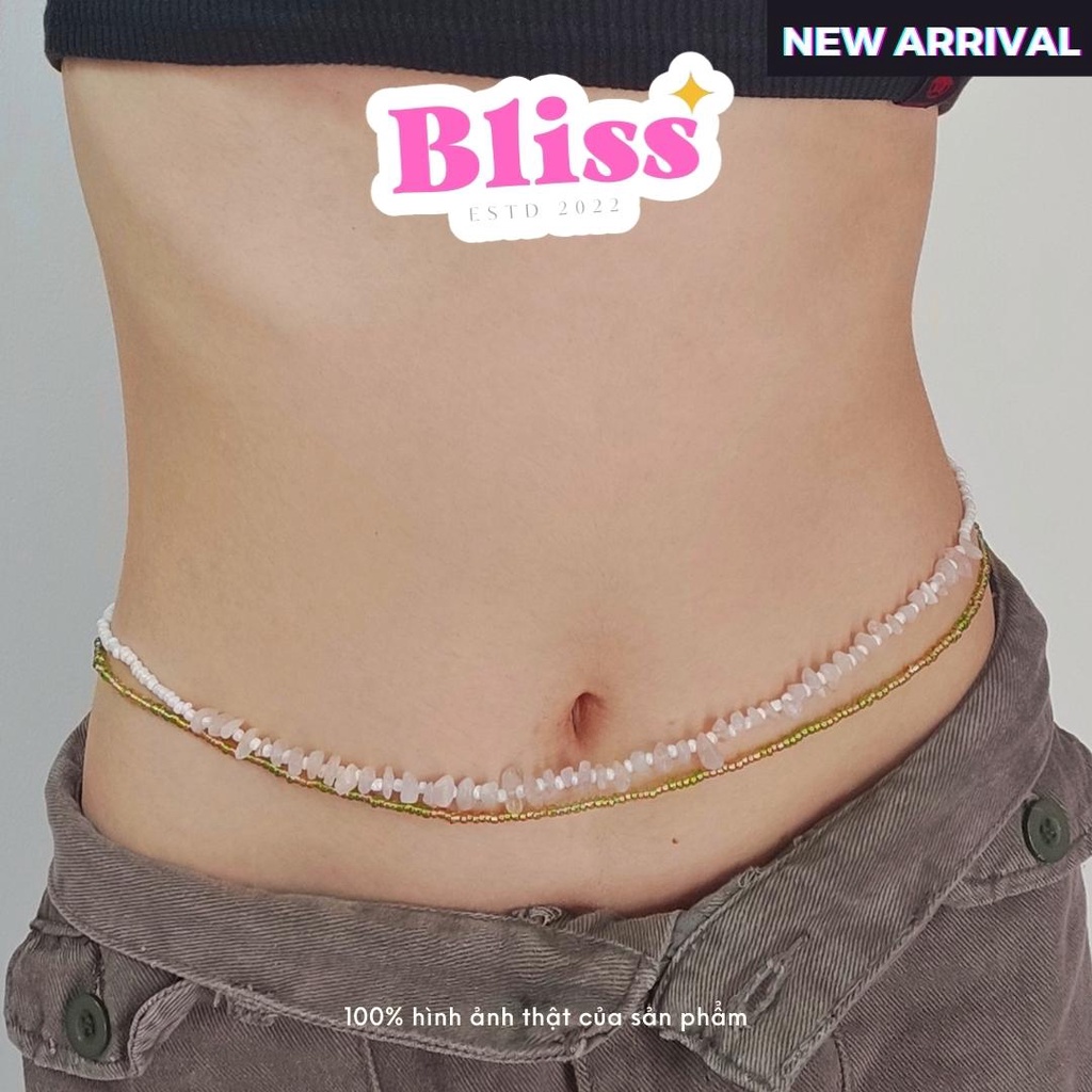 Dây chuyền eo, body chain set 2 chuỗi hạt màu Bliss Accessories