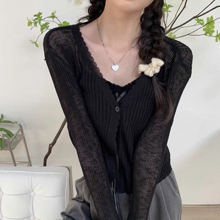 [SẴN]Áo khoác len mỏng, áo cardigan mỏng mặc hè
