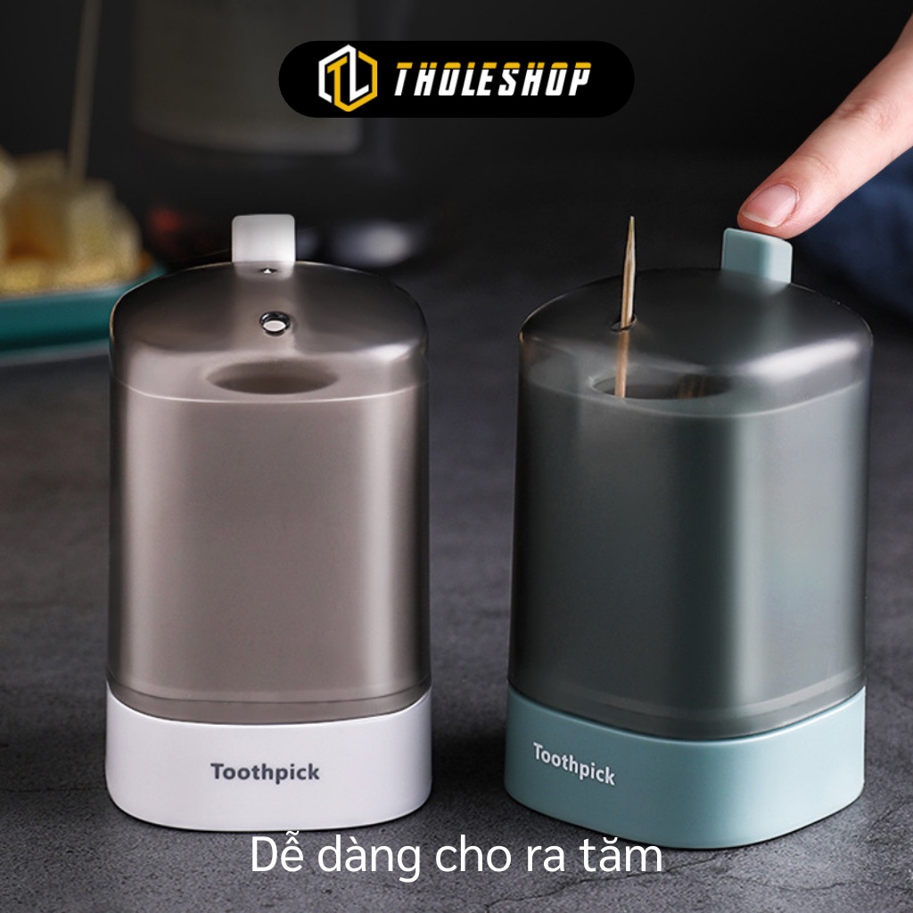 Hũ Tăm - Hộp Đựng Tăm Xỉa Răng Nhấn nút Tự Động, Kiểu Dáng Sang Trọng 9534