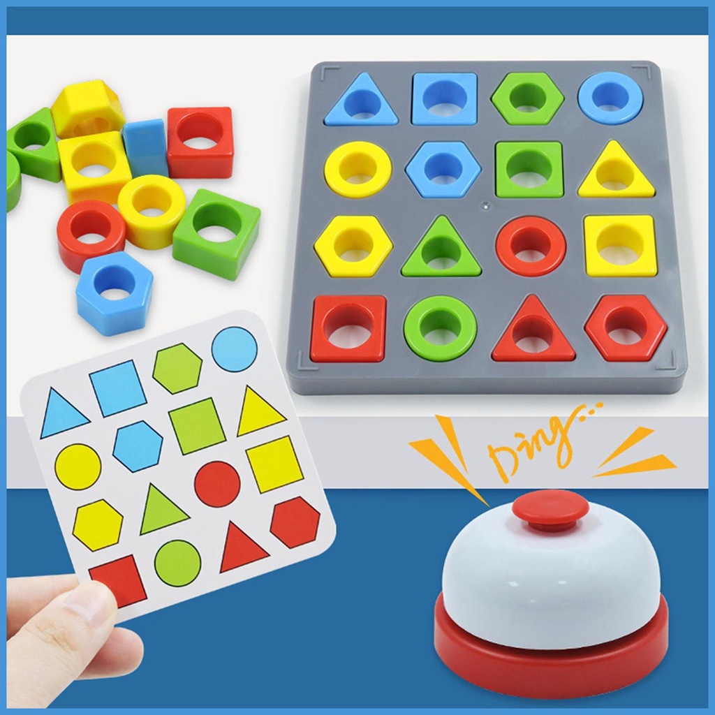 Bộ Đồ Chơi Lắp Ráp Hình Học Nhiều Màu Sắc Cho Bé