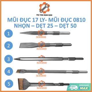 Mũi đục 0810 - mũi đục 17 ly - mũi đục bê tông nhọn và dẹt