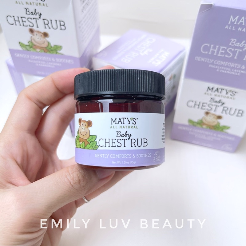 Dầu bôi ấm ngực giảm ho Maty’s cho bé 3M+ Mỹ