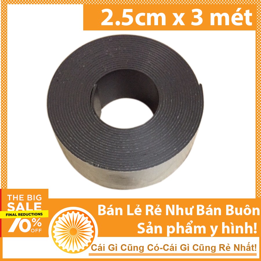 Nam châm cuộn keo kích thước 2.5cm x 3 mét