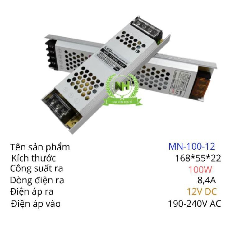 220V-12V Slim Power Supply - Nguồn Led mỏng 60W/100W/150W/200W/300W Loại Tốt